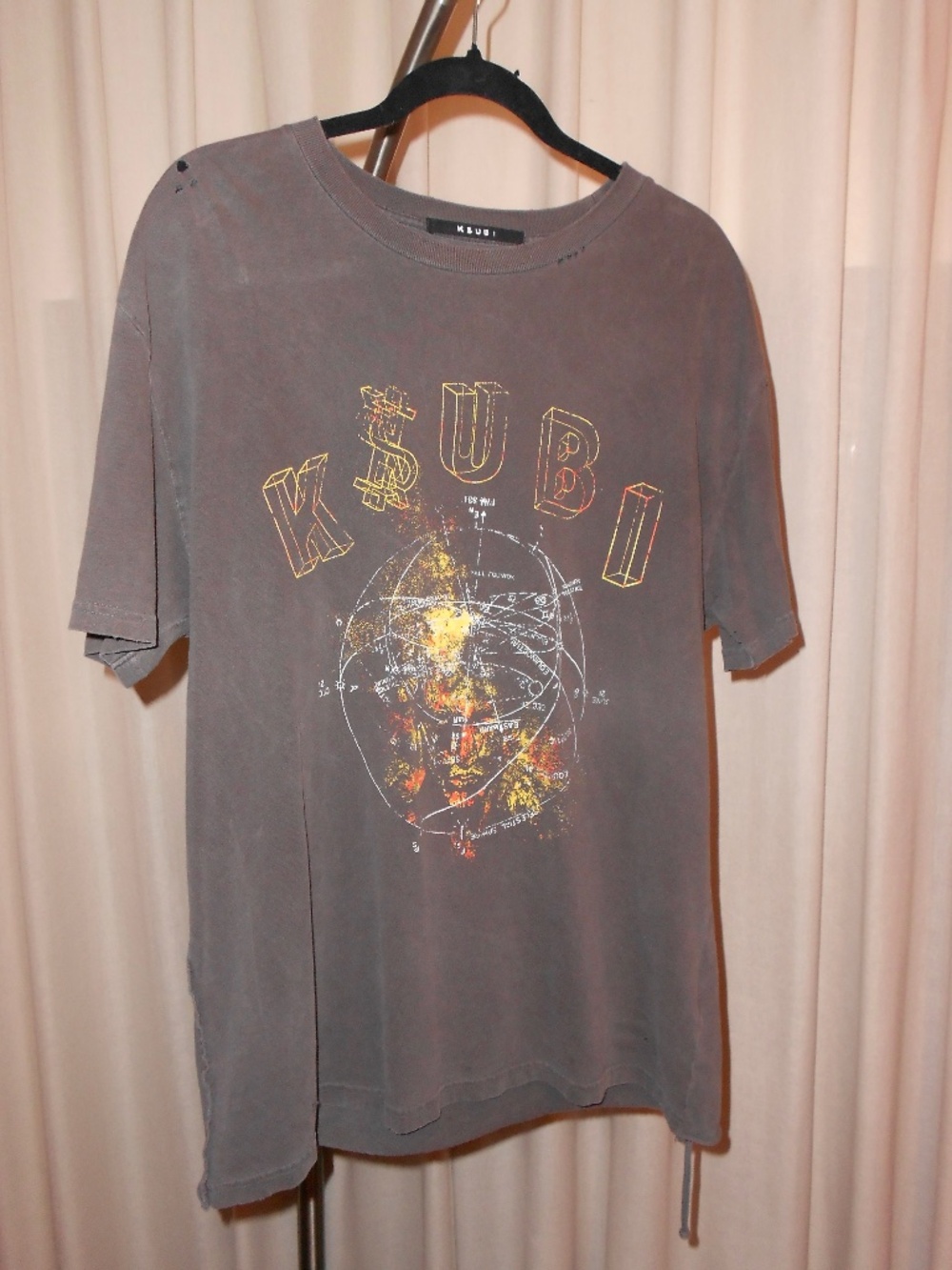 Ksubi Diagrams Biggie Tee-FADED Black (Grey) T-Shirt Medium